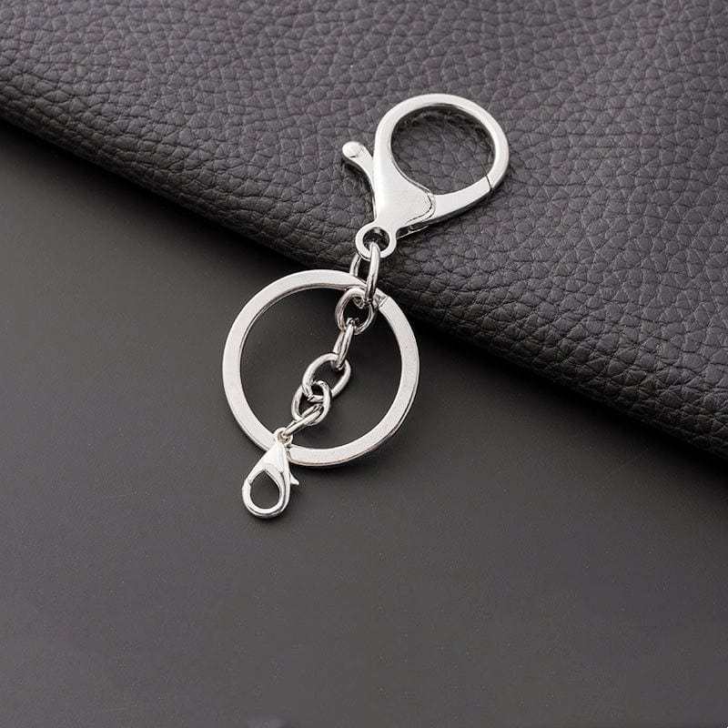 Open Jump Ring with Lobster Clasps and Extension Chain for Jewelry Making DIY Keychain Accessories Silver - Fridgebeatsau