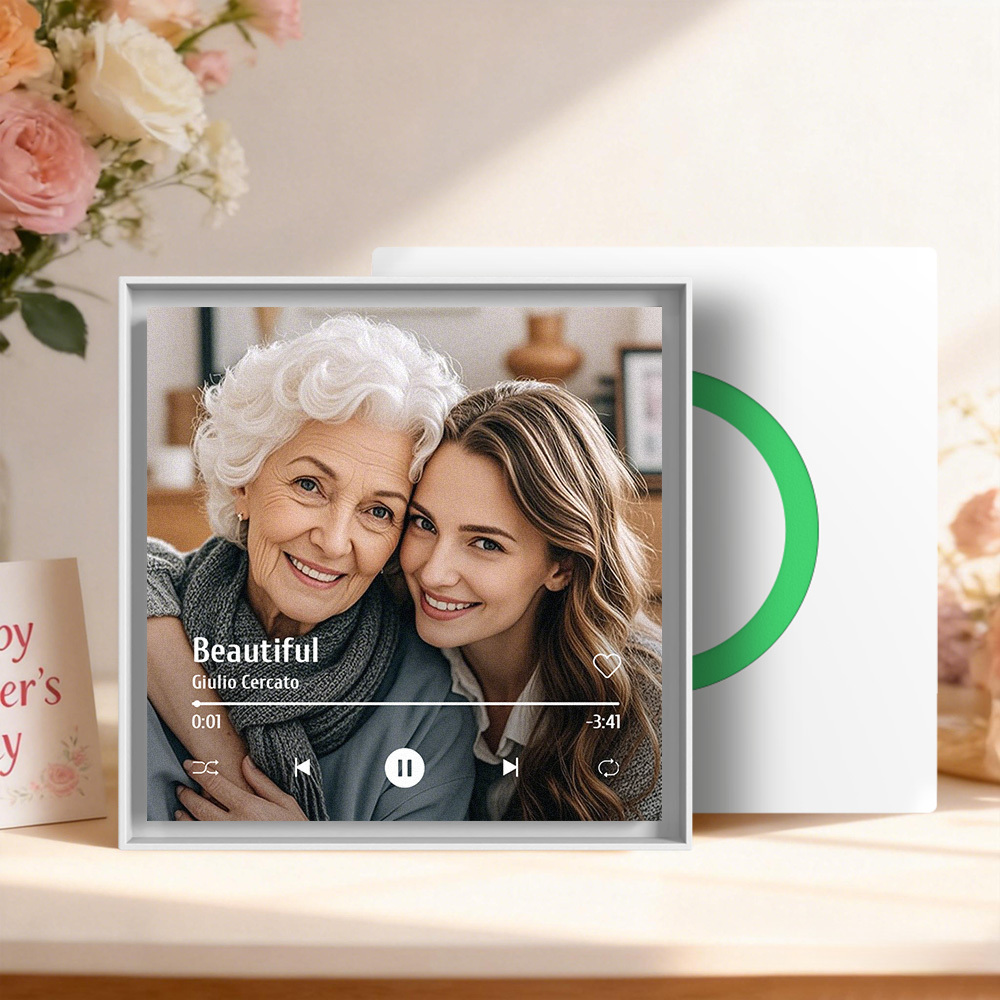 Custom Music & Photo Fridge Magnet Can Customize 1-6 Frame Art and Songs Personalized Photo Song That Can Play Music Mother's Day Gift - Fridgebeatsau