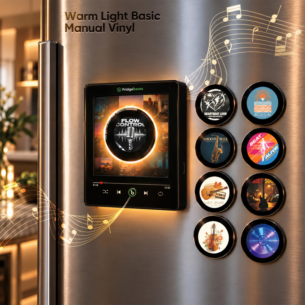 Personalized Photo & Music Vinyl Fridge Magnet with Rotating Record– Custom Records with Light Fridgebeats V6.0 - Fridgebeatsau
