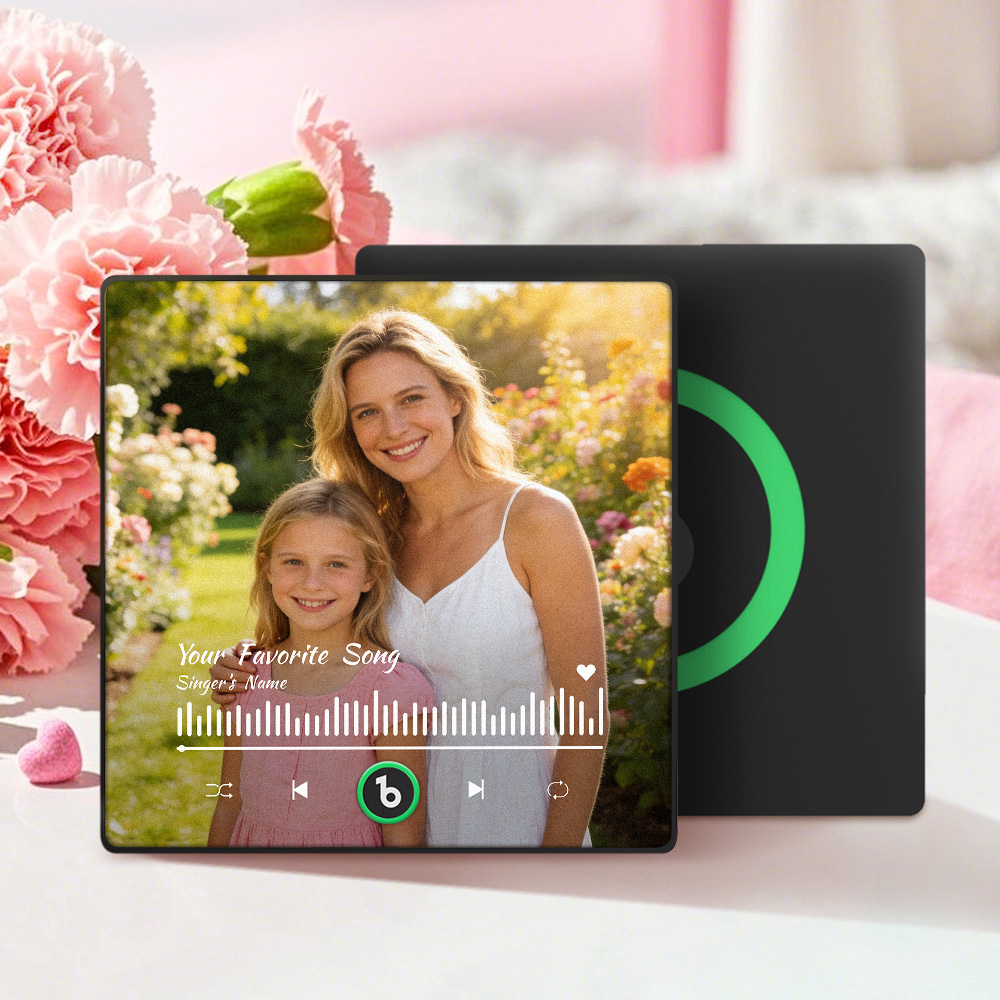 Personalized Song Fridge Magnet Custom Fridge Magnet With Music and Photo Mother's Day Gift