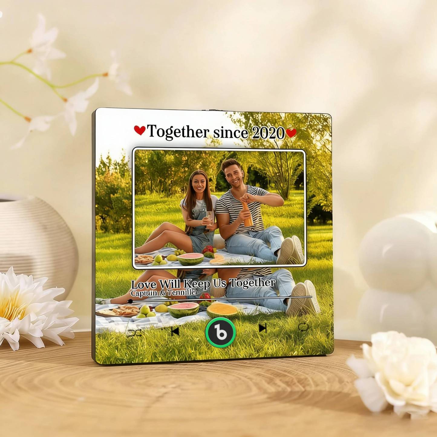 Custom Music Fridge Magnet Personalized Photo Song Magnet Valentine's Day Anniversary Gift for Couple - Fridgebeatsau