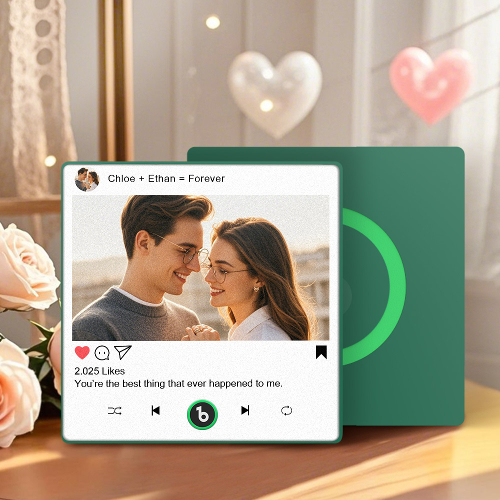 彼女や彼へのカスタム音楽冷蔵庫マグネットギフト、彼氏や彼女、夫、妻へのパーソナライズされた写真ギフト、記念日のユニークなギフト - Fridgebeatsjp