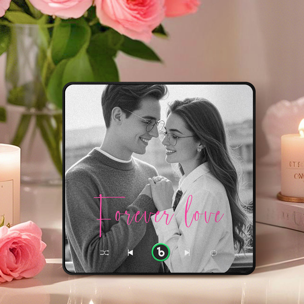 彼女や彼へのカスタム音楽冷蔵庫マグネットギフト、彼氏や彼女、夫、妻へのパーソナライズされた写真ギフト、記念日の誕生日のユニークなギフト - Fridgebeatsjp