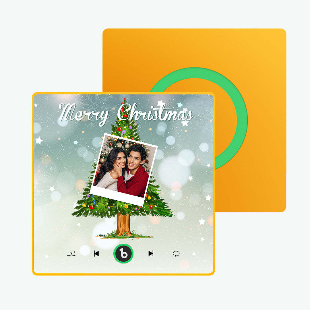 カスタム音楽と写真冷蔵庫用マグネットクリスマスツリー冷蔵庫用マグネットクリスマスギフト用 - Fridgebeatsjp
