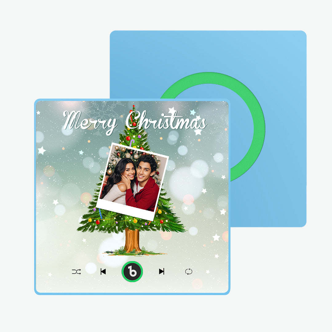 カスタム音楽と写真冷蔵庫用マグネットクリスマスツリー冷蔵庫用マグネットクリスマスギフト用 - Fridgebeatsjp