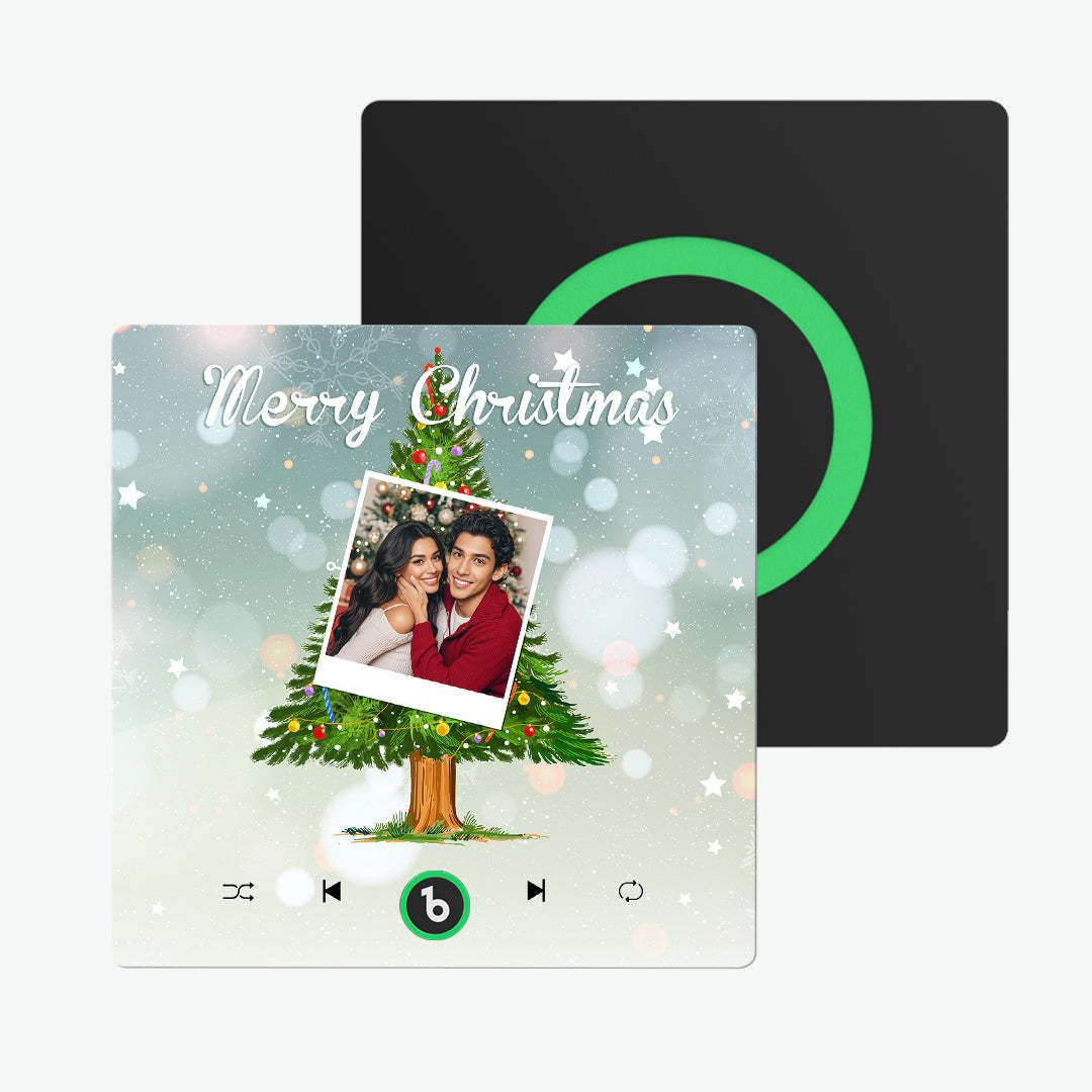 カスタム音楽と写真冷蔵庫用マグネットクリスマスツリー冷蔵庫用マグネットクリスマスギフト用 - Fridgebeatsjp