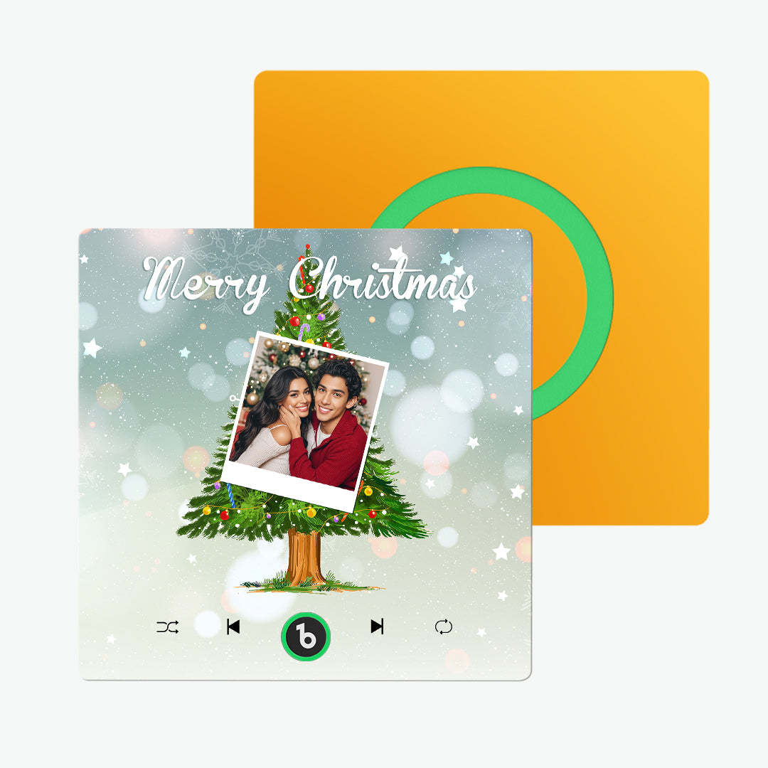 カスタム音楽と写真冷蔵庫用マグネットクリスマスツリー冷蔵庫用マグネットクリスマスギフト用 - Fridgebeatsjp