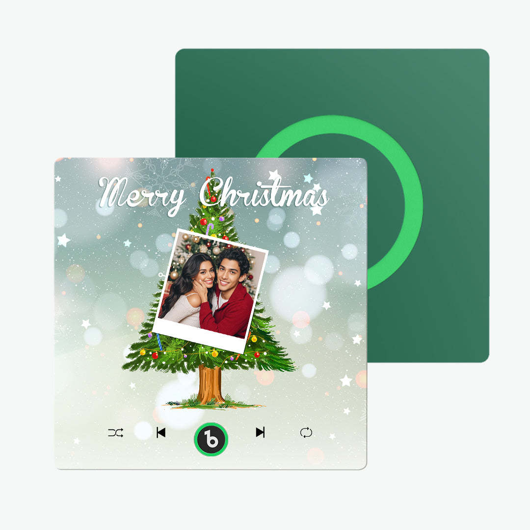 カスタム音楽と写真冷蔵庫用マグネットクリスマスツリー冷蔵庫用マグネットクリスマスギフト用 - Fridgebeatsjp