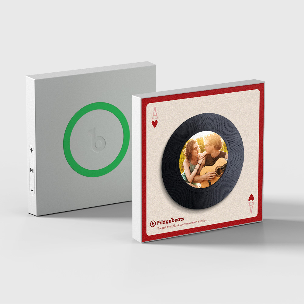 カスタム音楽 & 写真冷蔵庫用マグネットは 1 ～ 6 のビニールと曲をカスタマイズできます - Fridgebeatsjp