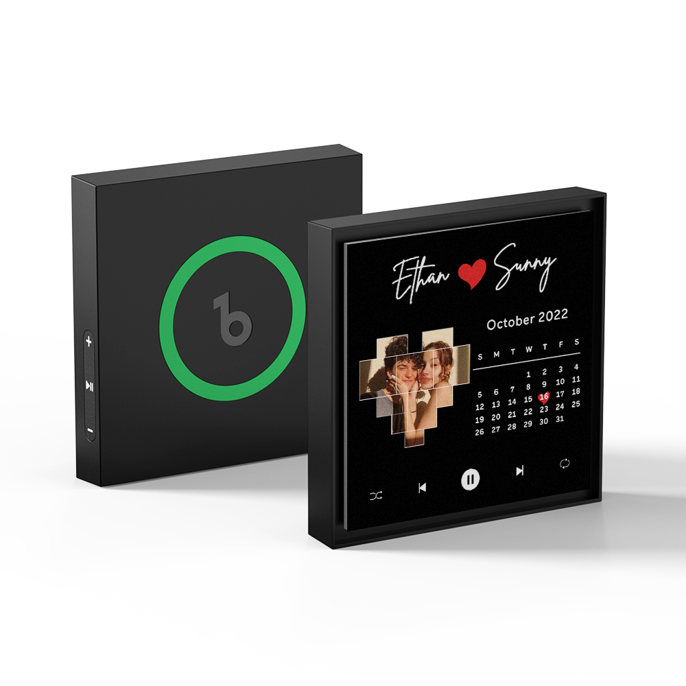 カスタム音楽冷蔵庫用マグネット 新しい 5.0 アップグレード 1 ～ 6 曲をサポート 曲を再生して音量を調整できます 記念日カレンダーギフト