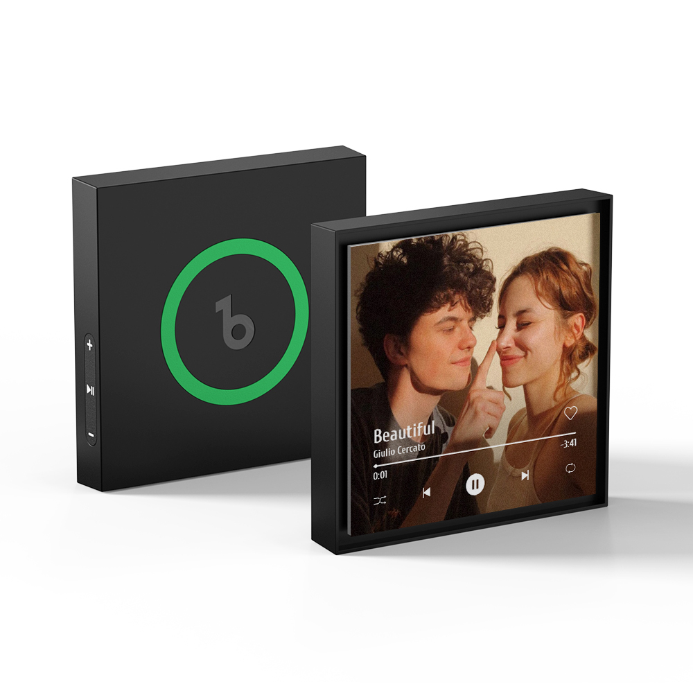 カスタム音楽&写真冷蔵庫マグネット.1~6フレームのアートと曲をカスタマイズ可能.音楽を再生できるパーソナライズされた写真ソング.カップルへのクリスマスプレゼント. - Fridgebeatsjp