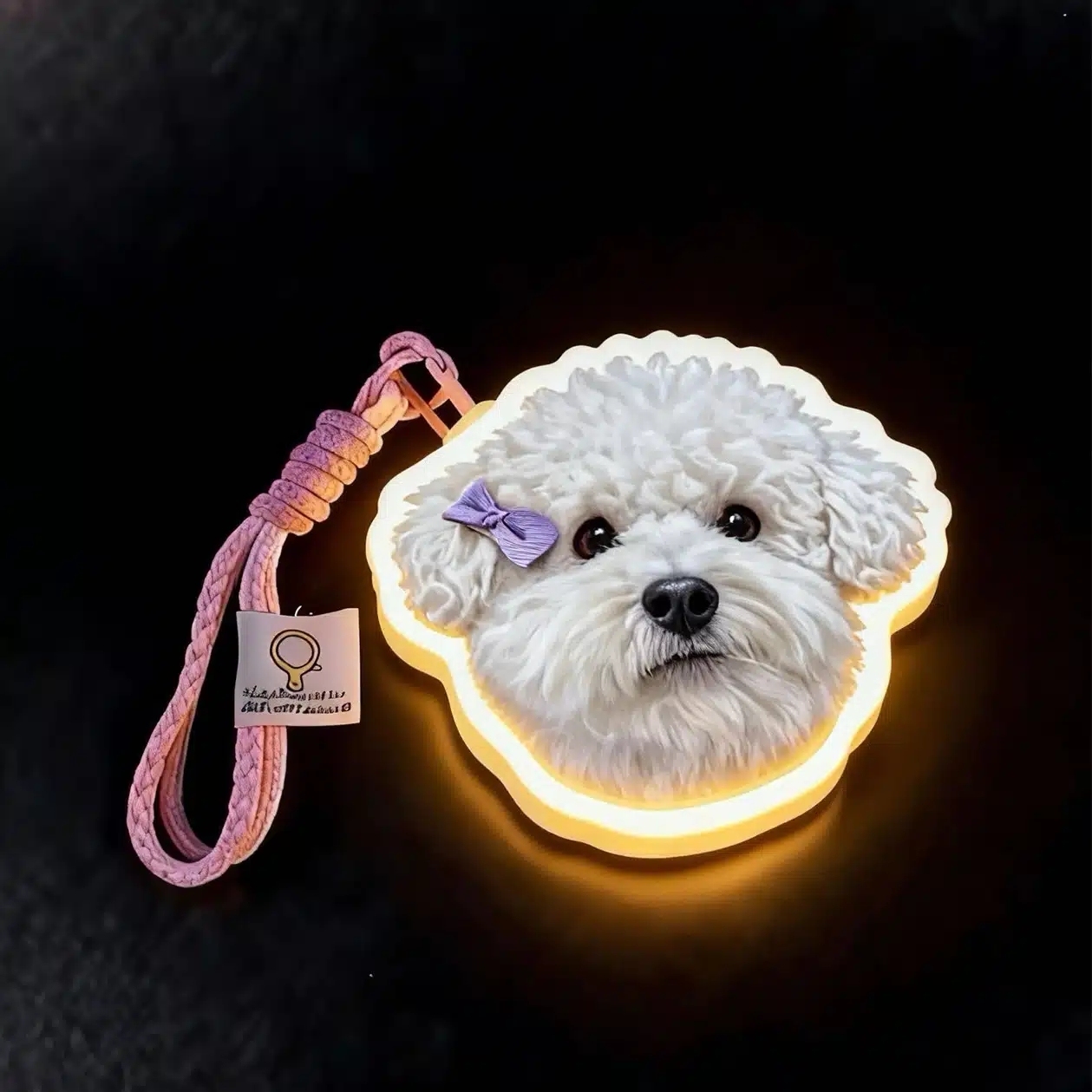 パーソナライズされたペットポートレート LED キーホルダーカスタム写真ライトアップ犬または猫キーホルダー光るアクリルバッグチャームパーソナライズされたペットメモリアルギフト