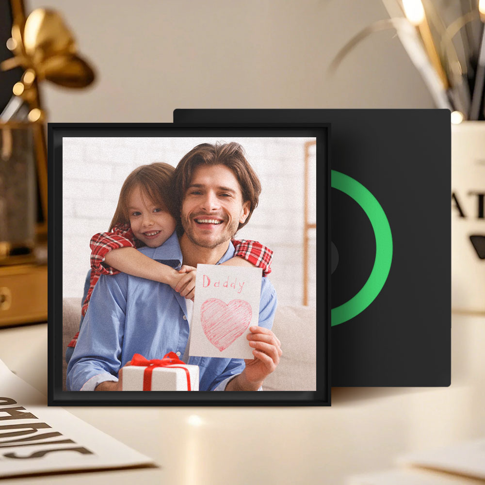 Aimant De Réfrigérateur Personnalisé Avec Musique Et Photo, Personnalisable Avec 1 À 6 Vinyles Et Chansons, Cadeau Pour Père - Fridgebeatsfr