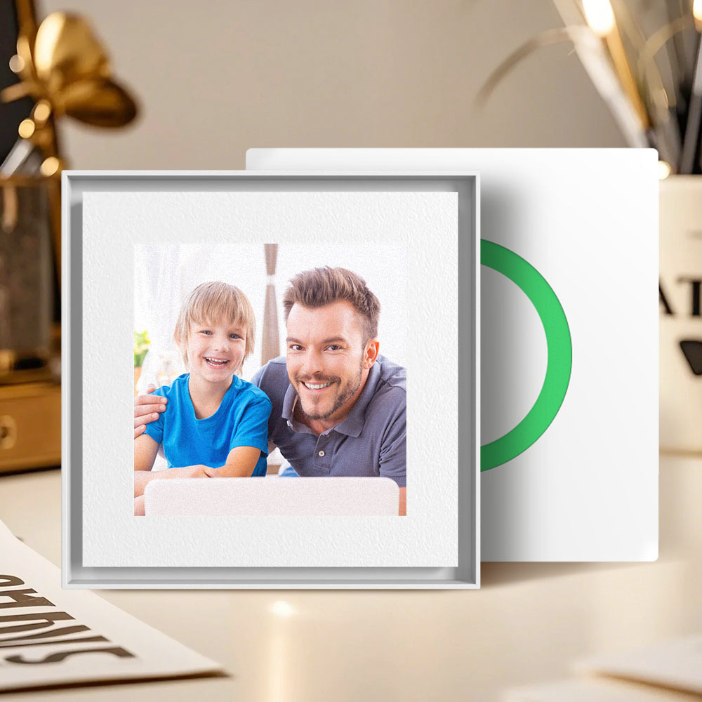 Aimant De Réfrigérateur Personnalisé Avec Musique Et Photo, Personnalisable Avec 1 À 6 Vinyles Et Chansons, Cadeau Pour Père - Fridgebeatsfr