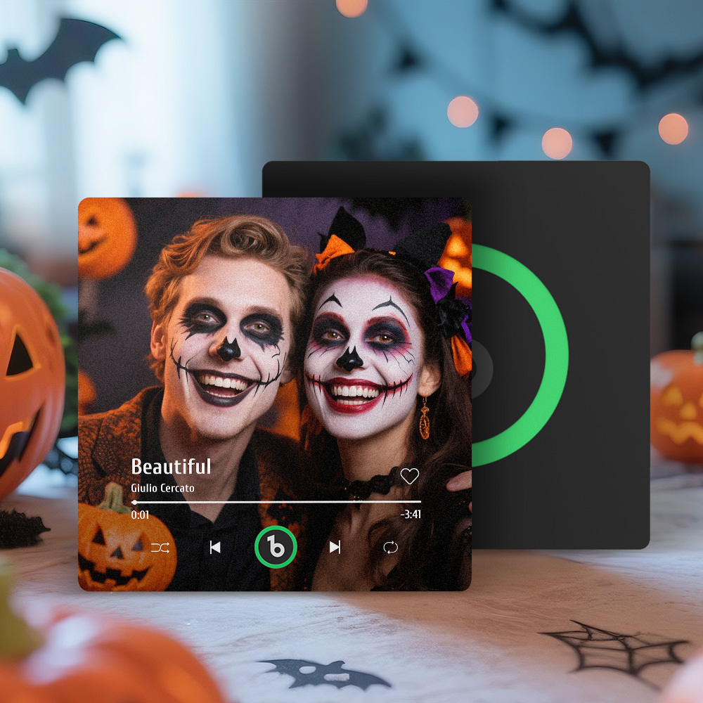 Aimant De Réfrigérateur Avec Photo Musicale Personnalisée Aimant De Réfrigérateur Avec Photo Personnalisée Qui Peut Jouer De La Musique Sans Téléphone Portable, Prend En Charge La Connectivité Bluetooth, Cadeau D'halloween Pour Elle - Fridgebeatsfr