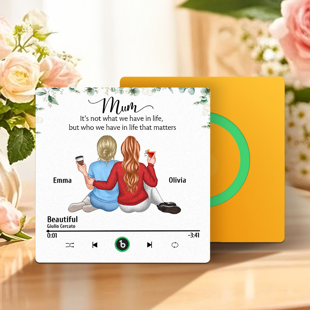 Aimants De Réfrigérateur Personnalisés Avec Musique, Autocollants Muraux Pour Photos, Permettant De Jouer De La Musique Sans Téléphone Portable, Plusieurs Styles Pour Les Cadeaux De Fête Des Mères - Fridgebeatsfr