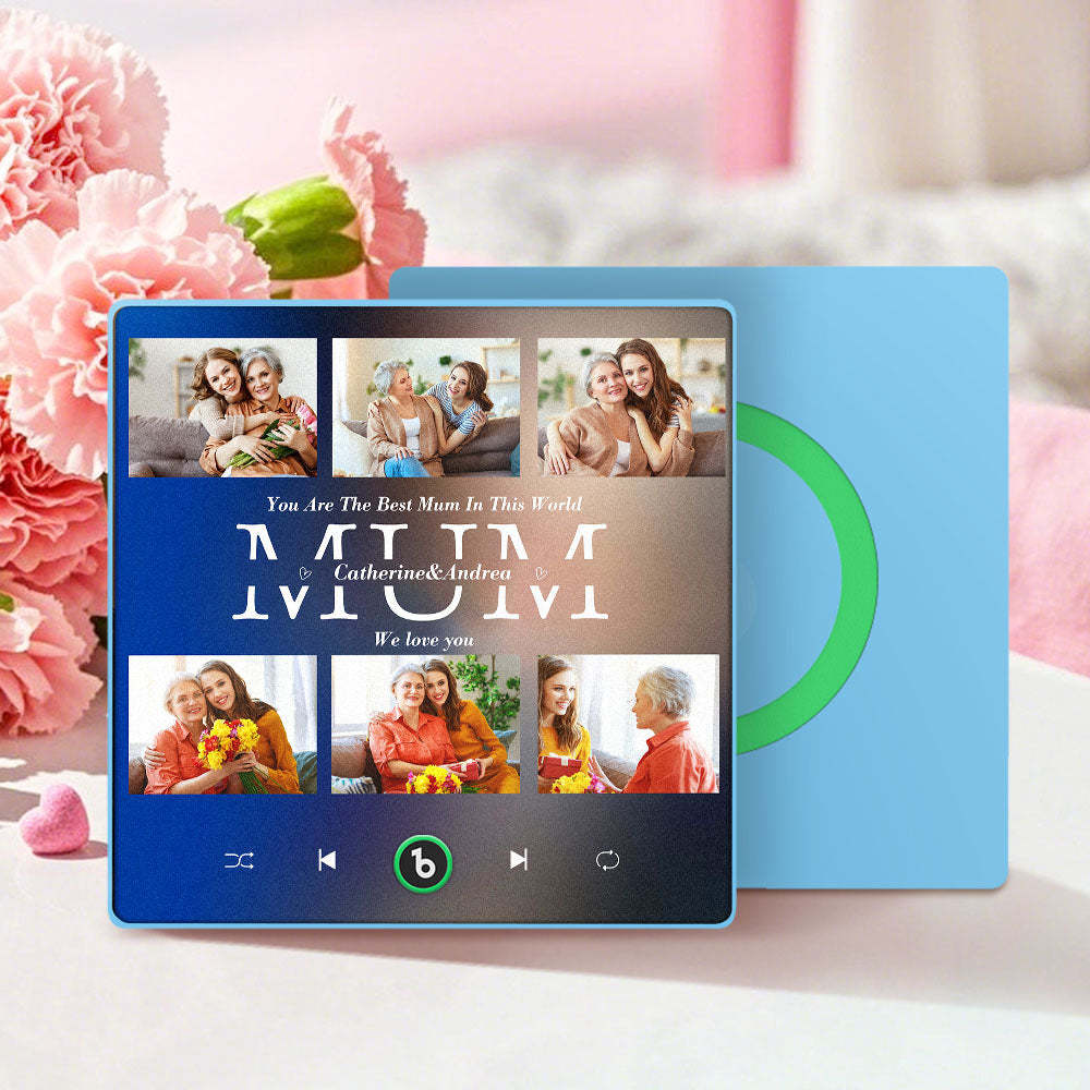 Aimants De Réfrigérateur Personnalisés Qui Jouent De La Musique Avec 6 Photos Cadeaux De Fête Des Mères Pour Maman - Fridgebeatsfr