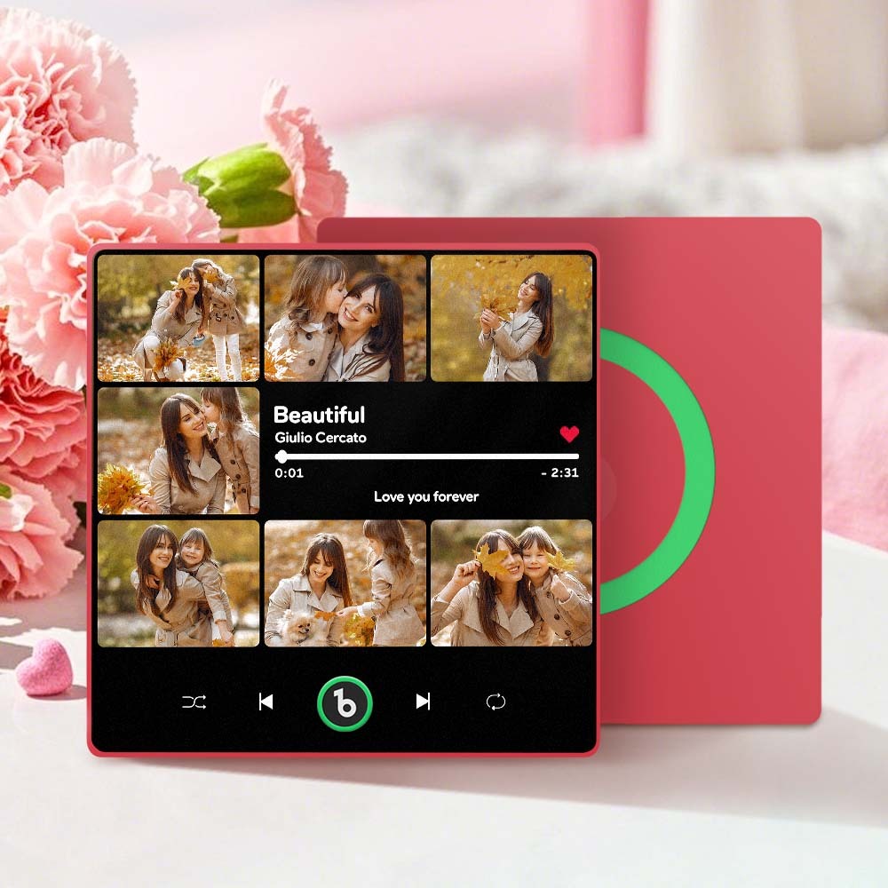 Aimant De Réfrigérateur Personnalisé Avec Photo Et Musique - Cadeau Idéal Pour La Fête Des Mères - Fridgebeatsfr