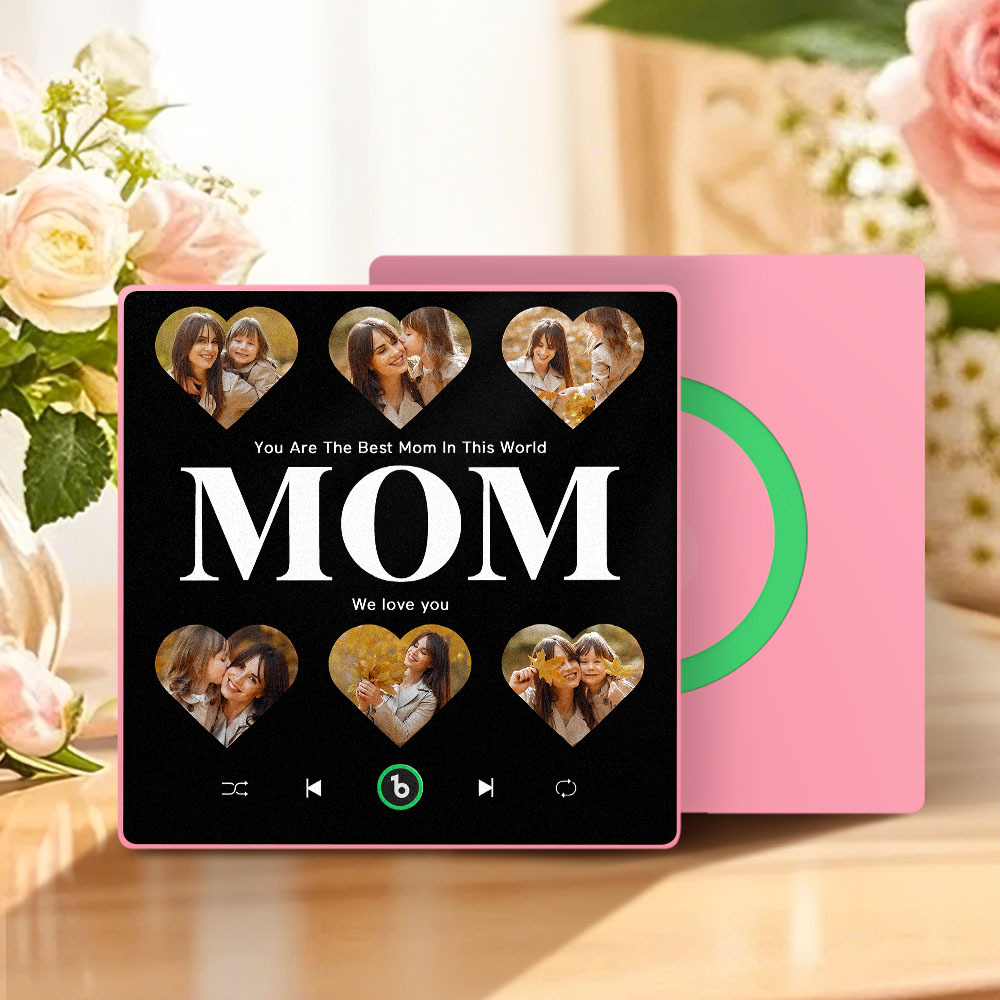 Aimant De Réfrigérateur Personnalisé Avec Musique Et Photos Multiples, Cadeau De Fête Des Mères - Fridgebeatsfr