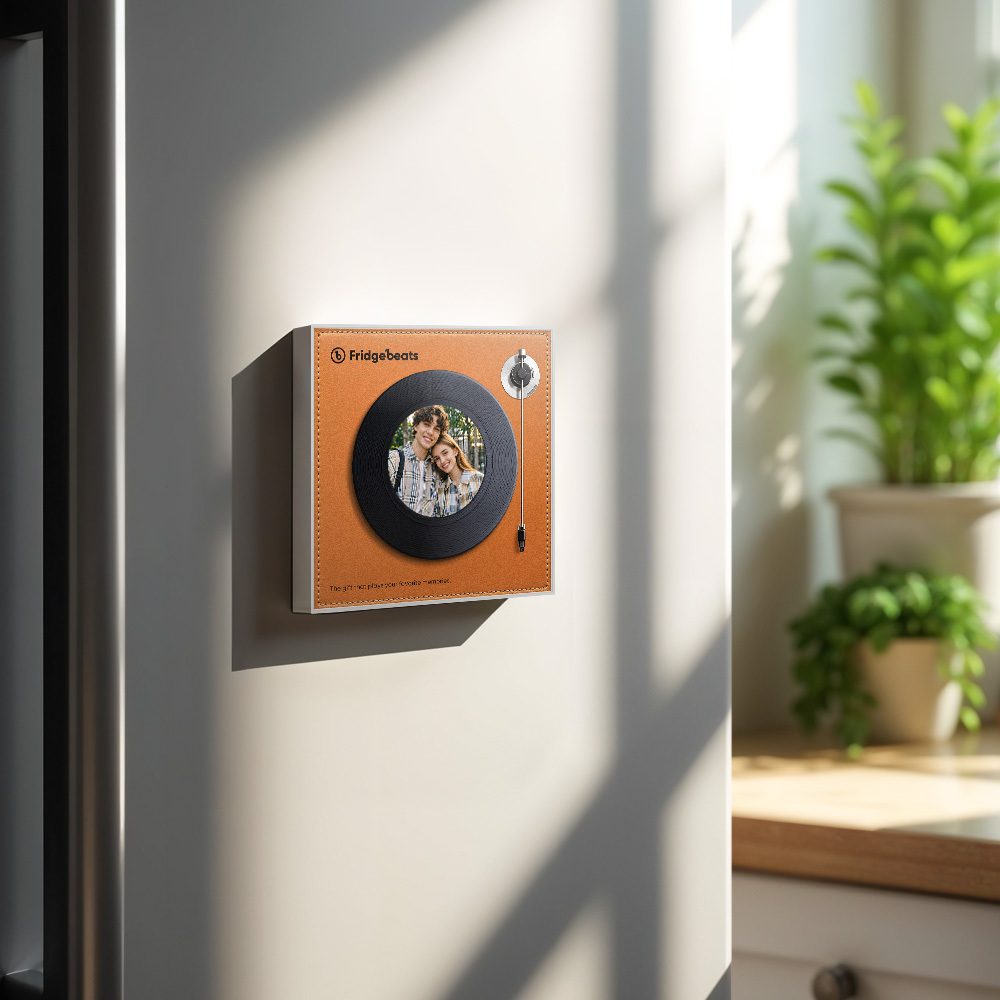 Aimant De Réfrigérateur Musical Personnalisé, Compatible Avec 1 À 6 Chansons, Aimants De Réfrigérateur Photo Vintage Personnalisés Pour Petit Ami - Fridgebeatsfr