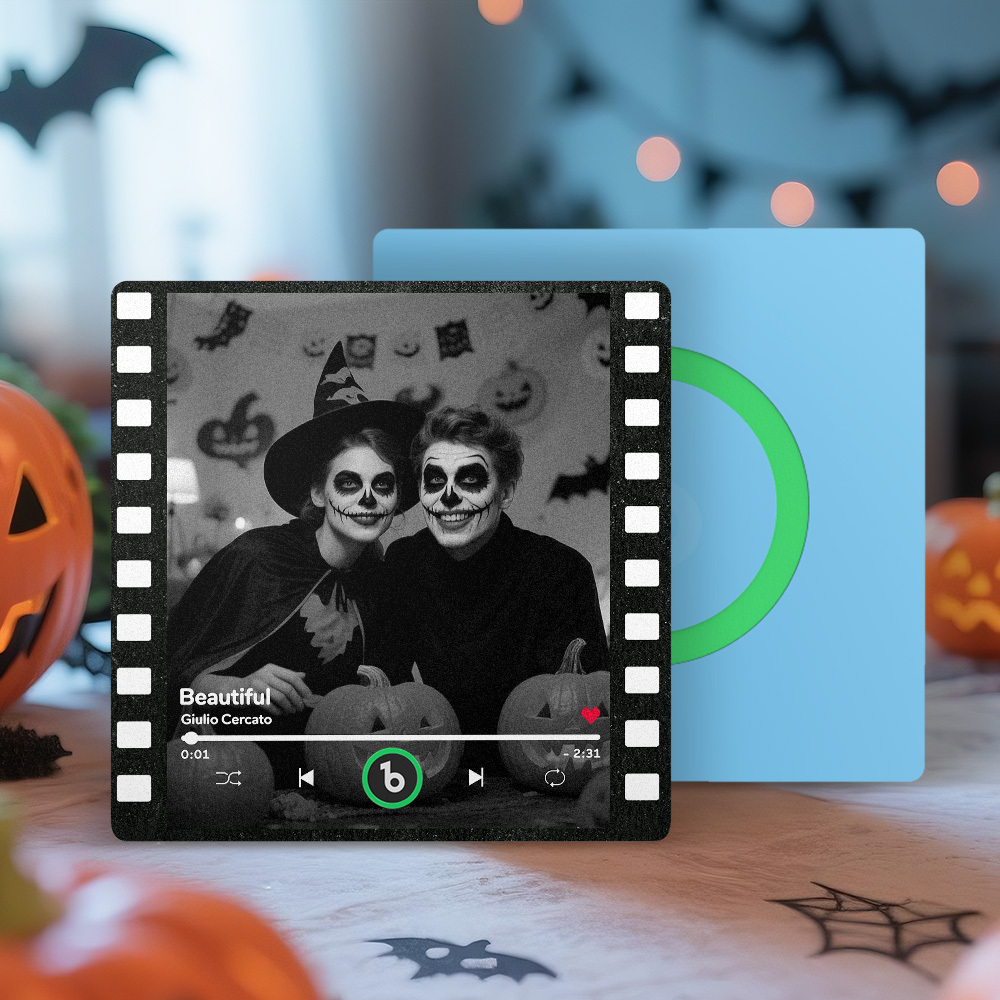 Aimants De Réfrigérateur Personnalisés Pour Musique, Film Vintage, Cadre Coloré, Aimant Pour Réfrigérateur, Peut Jouer Des Chansons, Cadeau D'halloween Pour Couples - Fridgebeatsfr