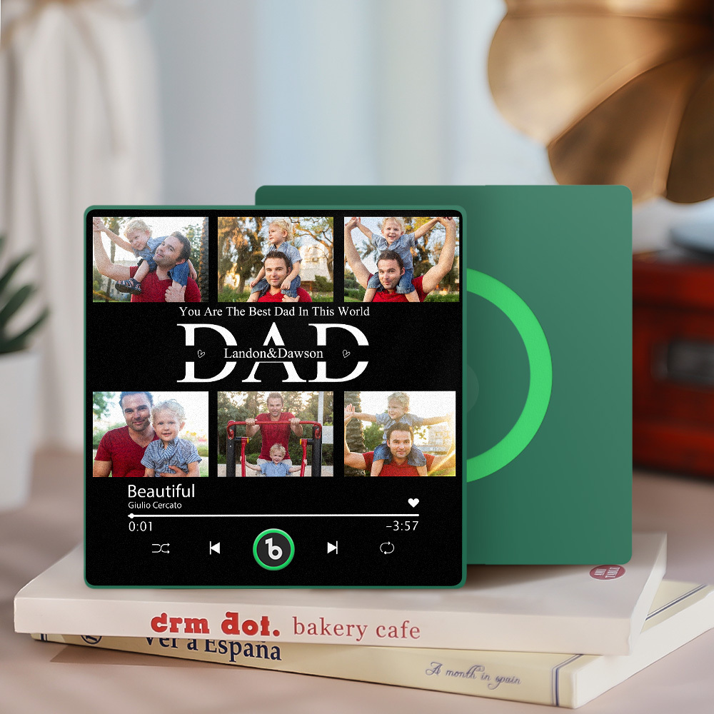 Aimants De Réfrigérateur Musicaux Personnalisés Aimant De Réfrigérateur Musical Personnalisé Cadre Coloré Album Aimant De Réfrigérateur Peut Jouer Des Chansons Cadeau Pour Papa - Fridgebeatsfr