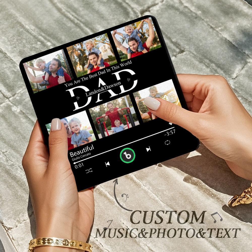 Aimants De Réfrigérateur Musicaux Personnalisés Aimant De Réfrigérateur Musical Personnalisé Cadre Coloré Album Aimant De Réfrigérateur Peut Jouer Des Chansons Cadeau Pour Papa - Fridgebeatsfr