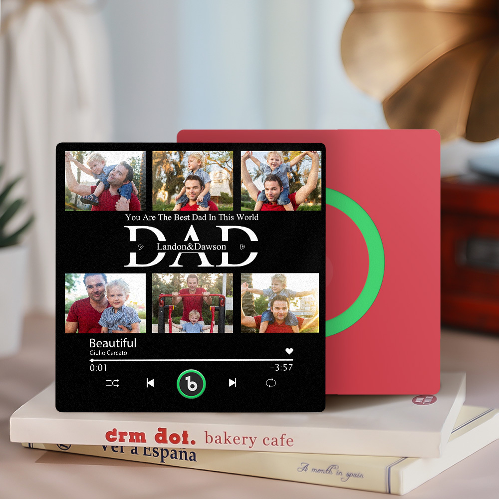 Aimants De Réfrigérateur Musicaux Personnalisés Aimant De Réfrigérateur Musical Personnalisé Cadre Coloré Album Aimant De Réfrigérateur Peut Jouer Des Chansons Cadeau Pour Papa - Fridgebeatsfr