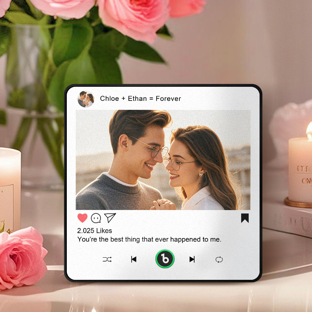 Aimant De Réfrigérateur Musical Personnalisé, Cadeau Pour Elle Ou Lui, Cadeau Photo Personnalisé Pour Petit Ami, Petite Amie, Mari, Femme, Cadeau Unique Pour Anniversaire