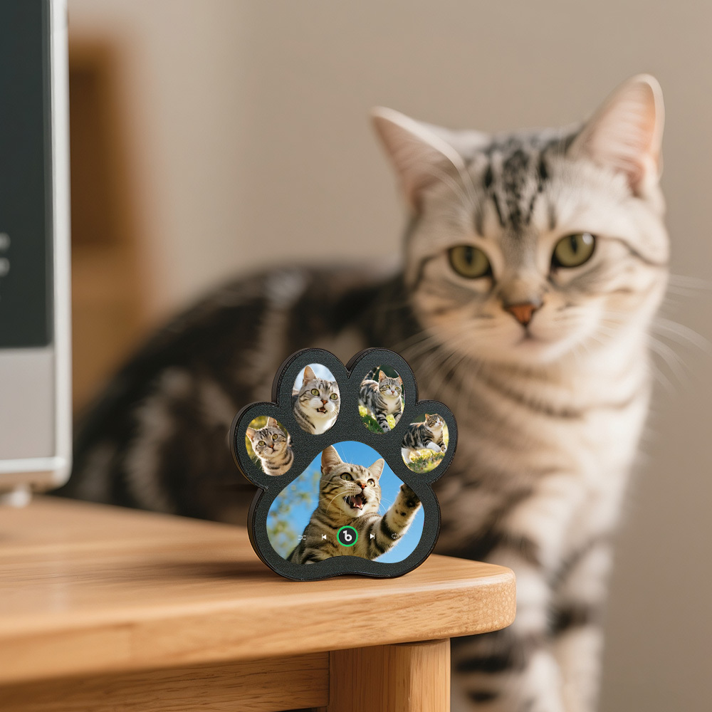 Aimant Musical Personnalisé Pour Réfrigérateur, Aimants De Chanson À Empreintes De Pattes Personnalisés Pouvant Jouer De La Musique, Cadeaux D'anniversaire, Cadeaux Commémoratifs Pour Les Amoureux Des Animaux - Fridgebeatsfr