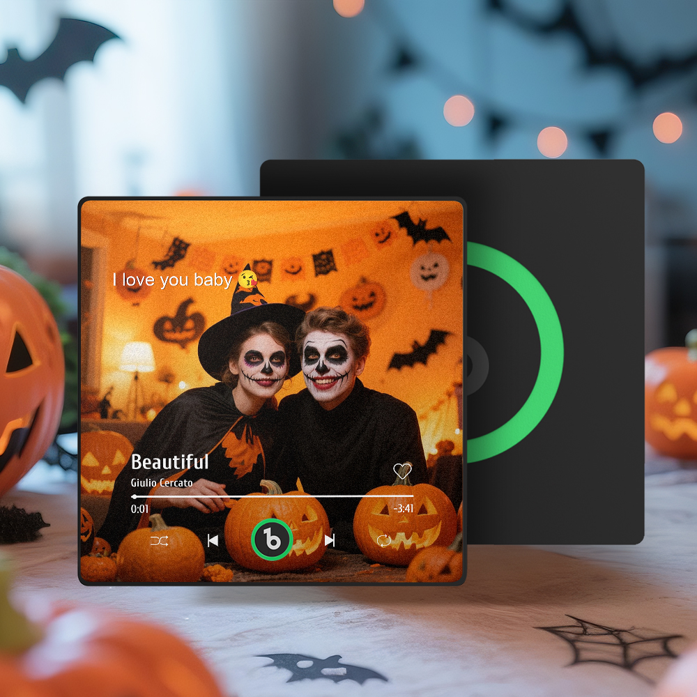 Aimant De Réfrigérateur Personnalisé Avec Musique, Boîte À Musique Photo Personnalisée, Boîte À Musique Avec Chanson, Aimant Photo, Cadeaux D'halloween Pour Couple