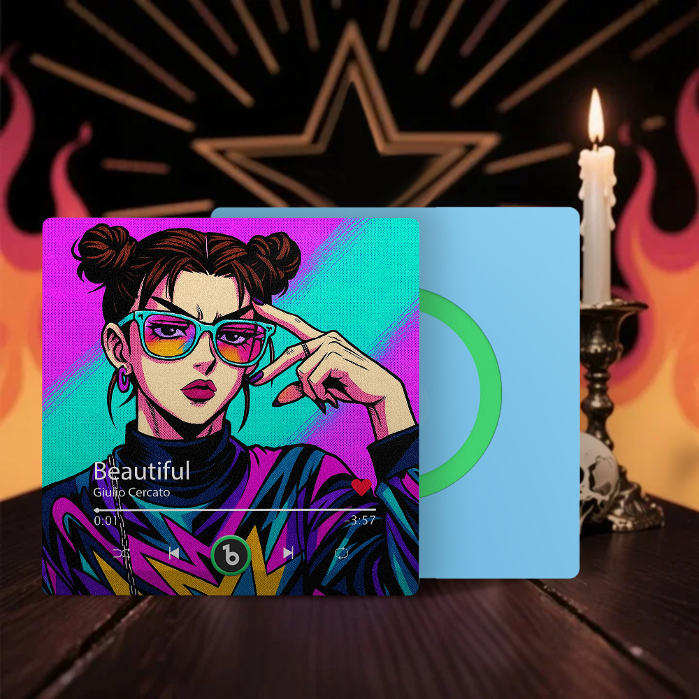 Aimant De Réfrigérateur Et Photo De Musique De Style Anime Personnalisé Avec Cadre Coloré Autocollant Photo Mural De Musique Mouvement Musical Qui Peut Être Joué - Fridgebeatsfr