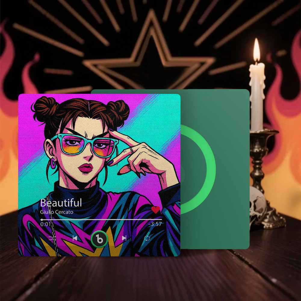 Aimant De Réfrigérateur Et Photo De Musique De Style Anime Personnalisé Avec Cadre Coloré Autocollant Photo Mural De Musique Mouvement Musical Qui Peut Être Joué - Fridgebeatsfr