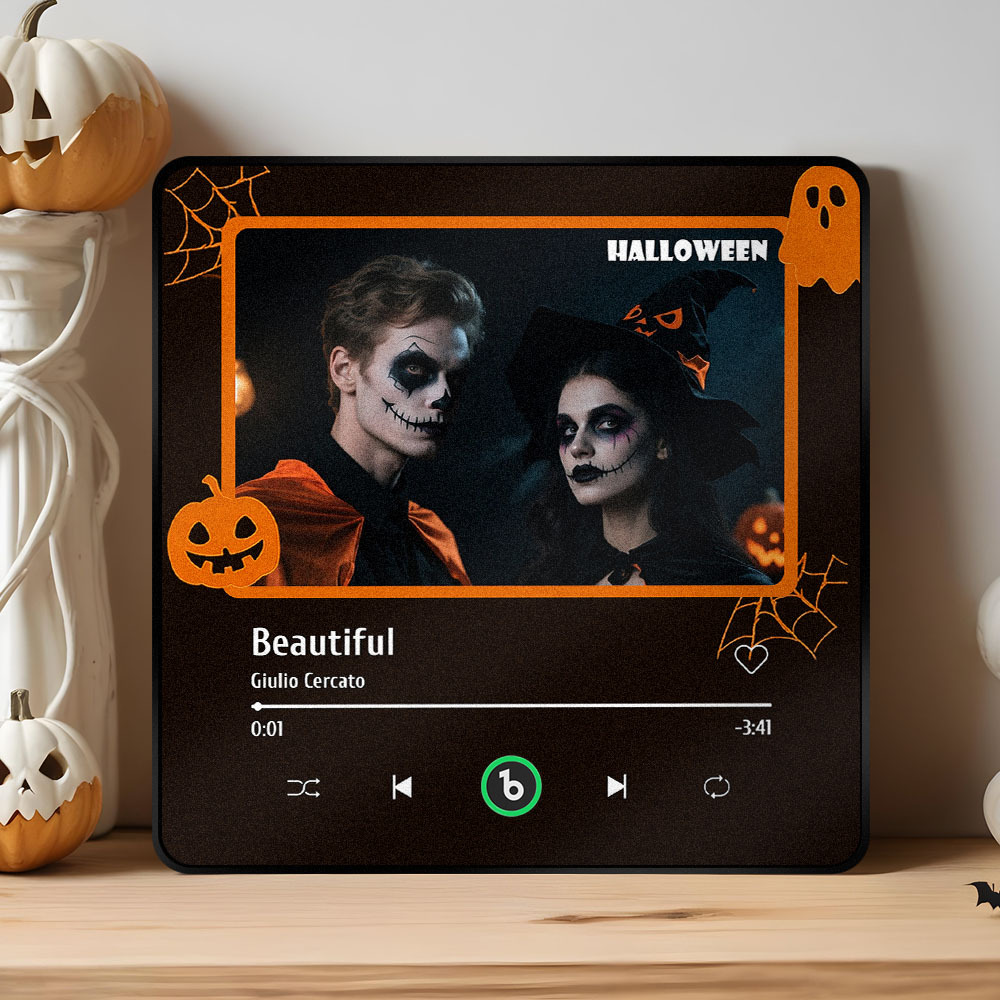 Aimant De Réfrigérateur Musical Personnalisé, Cadre Coloré Personnalisé, Album Aimanté Pour Réfrigérateur, Autocollant Mural Pour Photo Musicale, Aimants De Chanson Pouvant Diffuser De La Musique, Cadeaux D'halloween - Fridgebeatsfr