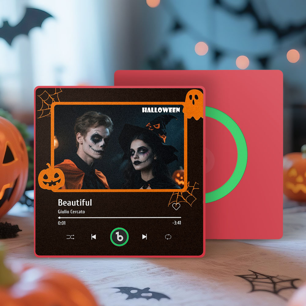 Aimant De Réfrigérateur Musical Personnalisé, Cadre Coloré Personnalisé, Album Aimanté Pour Réfrigérateur, Autocollant Mural Pour Photo Musicale, Aimants De Chanson Pouvant Diffuser De La Musique, Cadeaux D'halloween - Fridgebeatsfr