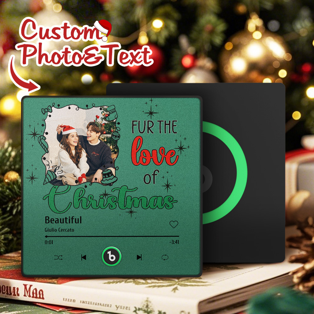 Aimant De Réfrigérateur Musical Personnalisé, Cadre Photo Coloré, Cadeau Pour Noël - Fridgebeatsfr