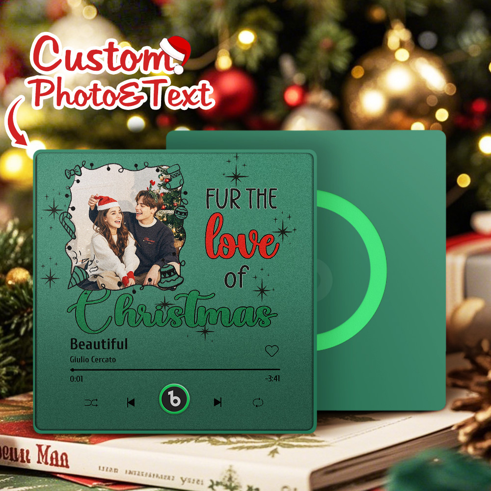 Aimant De Réfrigérateur Musical Personnalisé, Cadre Photo Coloré, Cadeau Pour Noël - Fridgebeatsfr