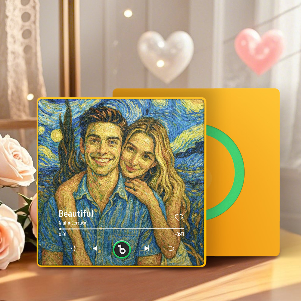 Aimant De Réfrigérateur Musical Personnalisé, Style Vintage, Cadeau Pour Amoureux - Fridgebeatsfr