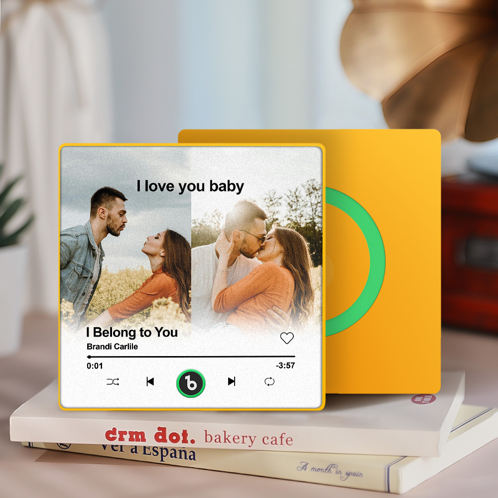 Aimant De Réfrigérateur Musical Personnalisé Avec 2 Photos - Cadeau Idéal Pour La Saint-valentin, Un Anniversaire Ou Toute Autre Occasion Spéciale. - Fridgebeatsfr