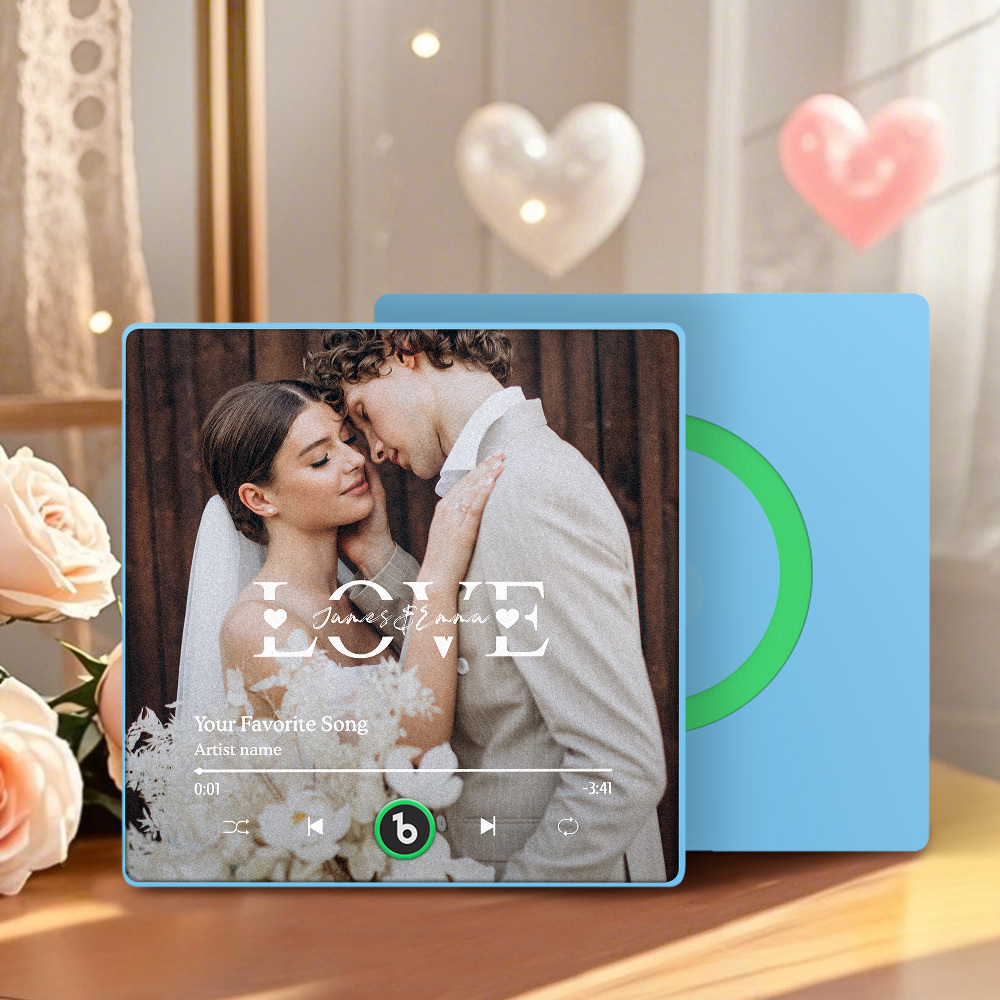 Boîte À Musique Magnétique Personnalisée Avec Photo - Cadeau Romantique Et Touchant Pour La Saint-valentin - Fridgebeatsfr