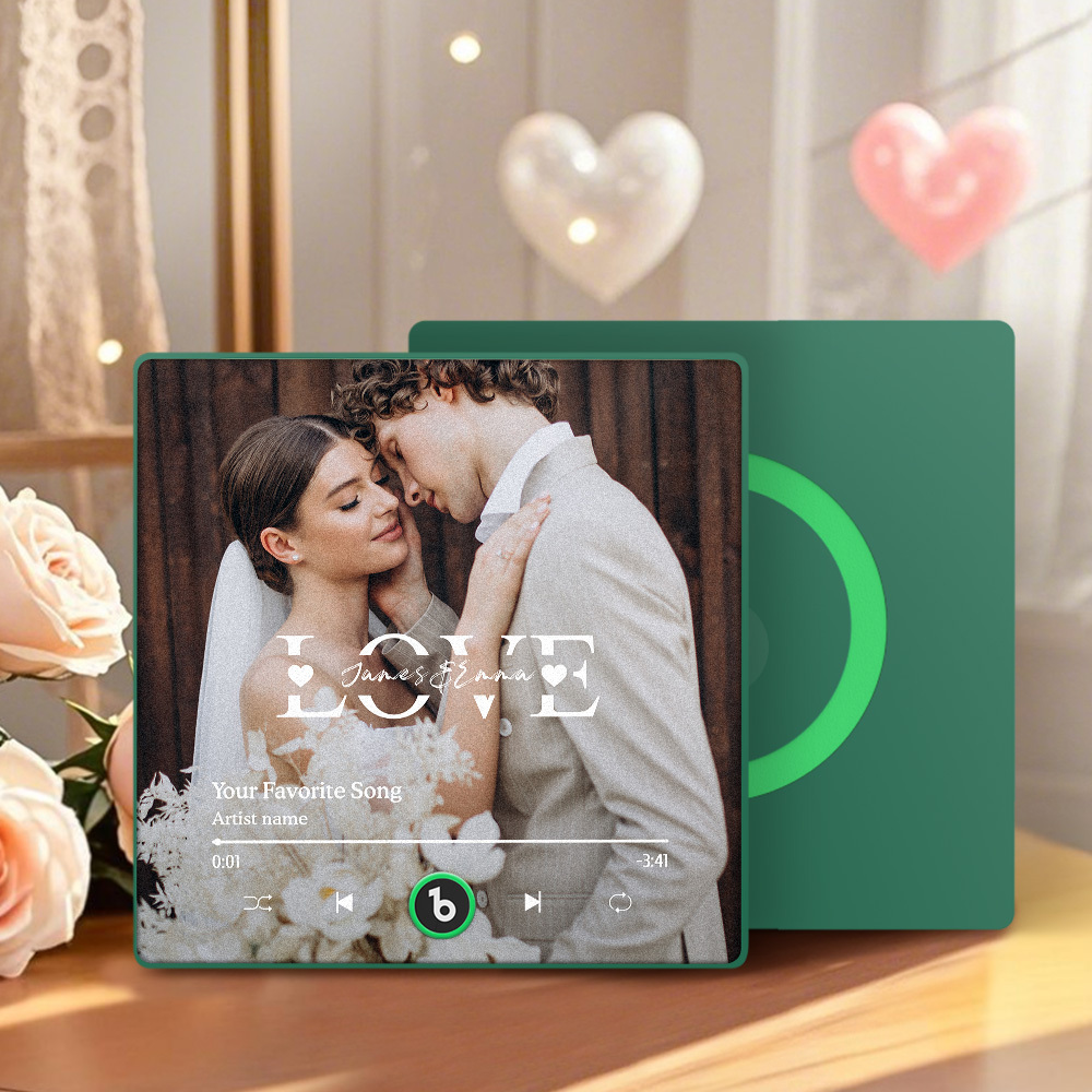 Boîte À Musique Magnétique Personnalisée Avec Photo - Cadeau Romantique Et Touchant Pour La Saint-valentin - Fridgebeatsfr