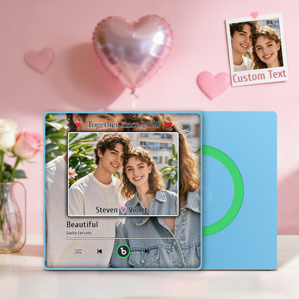 Aimant De Réfrigérateur Musical Personnalisé Avec Photo Et Chanson - Cadeau Idéal Pour La Saint-valentin Ou Un Anniversaire De Couple - Fridgebeatsfr