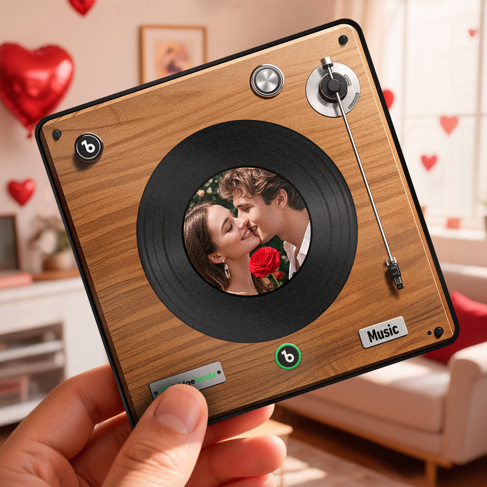 Aimant De Réfrigérateur Musical Personnalisé, Cadre Photo Personnalisé Avec Chanson Entière Et Musique, Cadre Photo Personnalisé En Vinyle, Cadeau De Saint-valentin Pour Petit Ami - Fridgebeatsfr