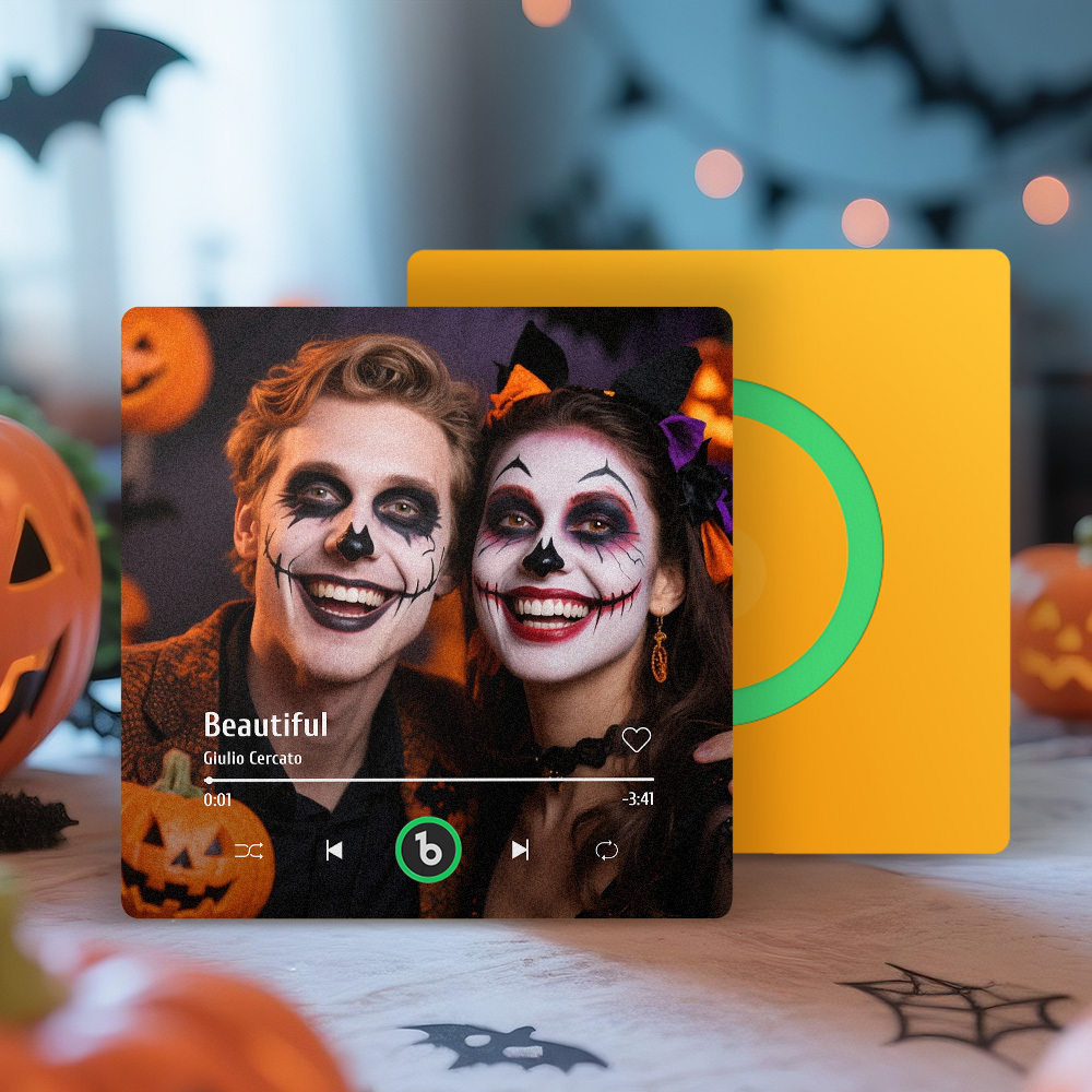 Aimant De Réfrigérateur Avec Photo Musicale Personnalisée Aimant De Réfrigérateur Avec Photo Personnalisée Qui Peut Jouer De La Musique Sans Téléphone Portable, Prend En Charge La Connectivité Bluetooth, Cadeau D'halloween Pour Elle - Fridgebeatsfr