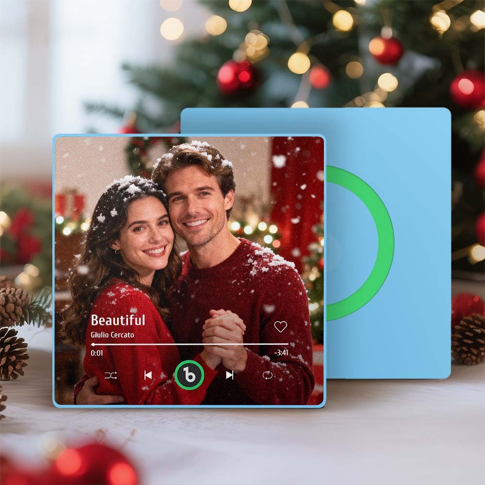 Aimant De Réfrigérateur Photo Musical Personnalisé Aimant De Réfrigérateur Photo Musical Personnalisé Qui Peut Jouer De La Musique Sans Téléphone Portable Prend En Charge La Connectivité Bluetooth Cadeau De Noël Pour Elle - Fridgebeatsfr