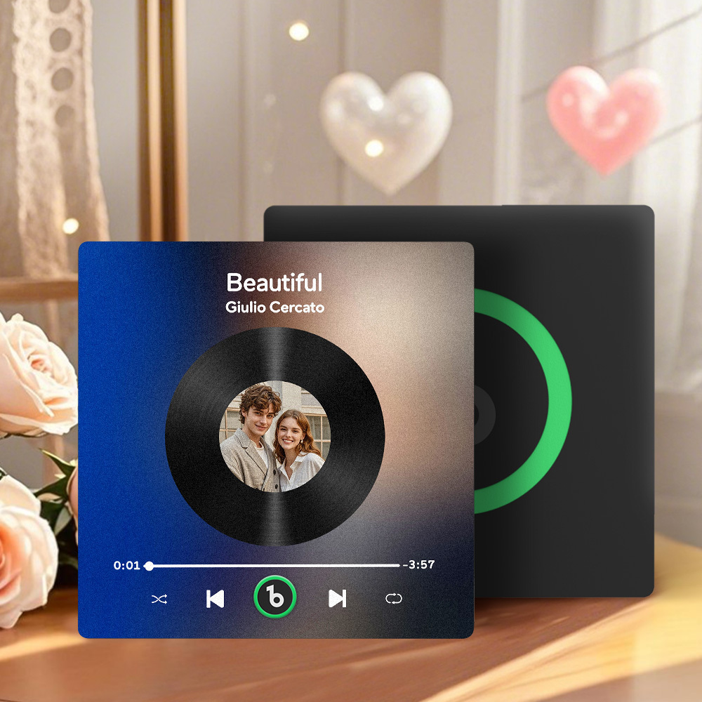 Aimant De Réfrigérateur Personnalisé Avec Musique Et Photo Fridgebeats
