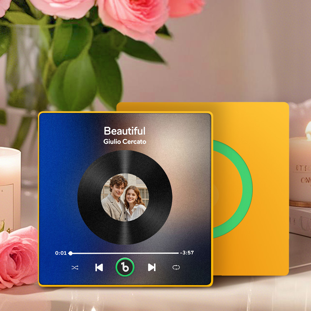 Aimant De Réfrigérateur Personnalisé Avec Musique Et Photo Fridgebeats Pro Prend En Charge La Connectivité Bluetooth - Fridgebeatsfr
