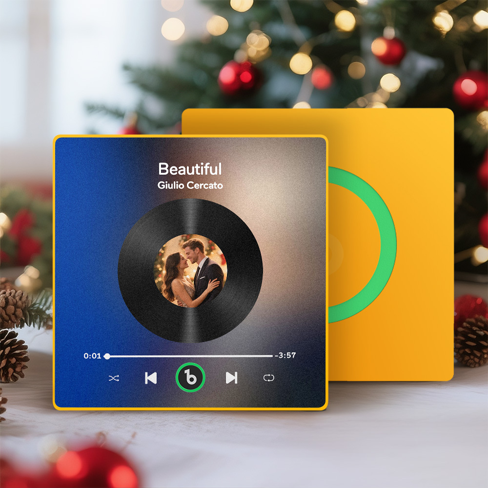 Aimant De Réfrigérateur Musical Personnalisé, Cadre Coloré Personnalisé, Album Aimanté Pour Réfrigérateur, Autocollant Mural Pour Photo Musicale, Aimants De Chanson Pouvant Jouer De La Musique, Cadeaux De Noël Pour Elle - Fridgebeatsfr