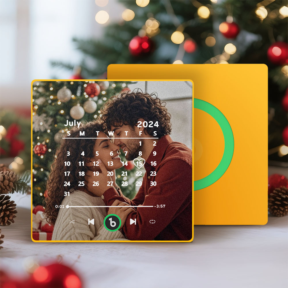 Aimant Musical Personnalisé Pour Réfrigérateur, Chanson Personnalisée, Aimant Musical Pour Halloween, Compatible Bluetooth, Calendrier, Cadeaux De Noël Pour Couple - Fridgebeatsfr