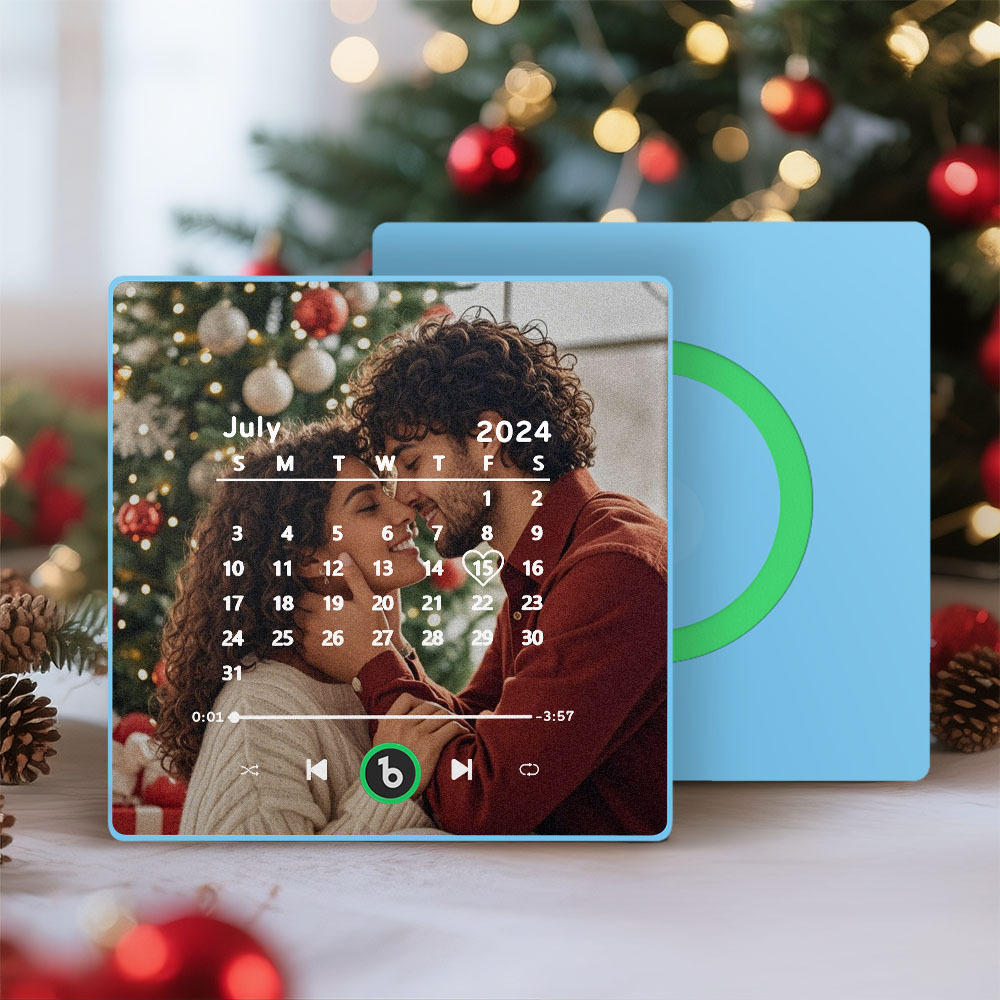 Aimant Musical Personnalisé Pour Réfrigérateur, Chanson Personnalisée, Aimant Musical Pour Halloween, Compatible Bluetooth, Calendrier, Cadeaux De Noël Pour Couple - Fridgebeatsfr